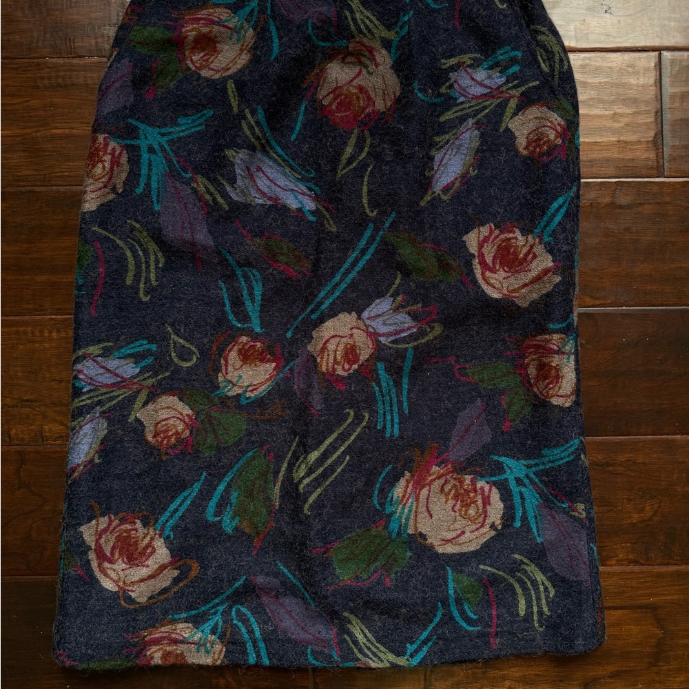 Vintage Maxicorp Floral Textured Skirt Set | 90s Artsy Matching Set - Picture 6 of 8